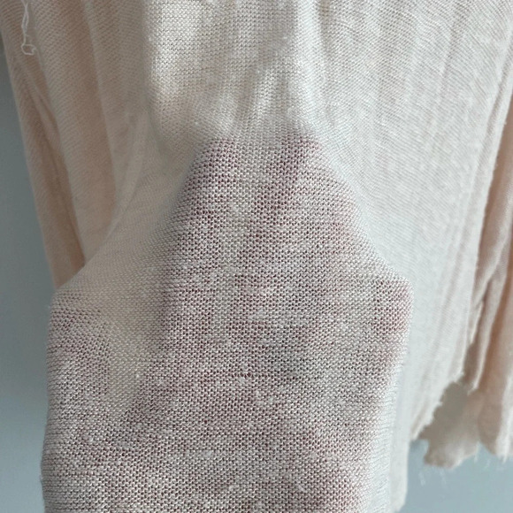 FREE PEOPLE Intimately Free Weekender Fringe Layering Tee Pink and Tan Size M - Picture 11 of 12